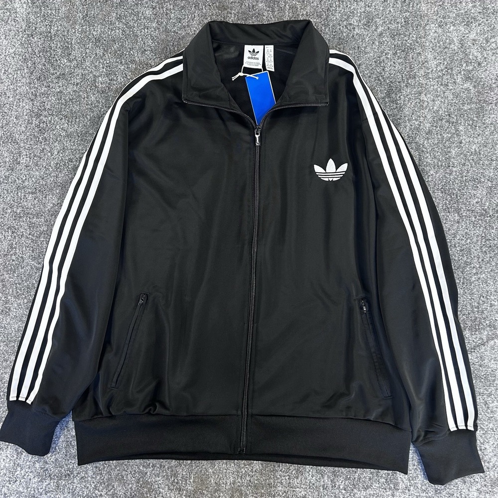 adidas Originals Womens Firebird Classic Track Jacket Size 2XL XXL Black JC8251